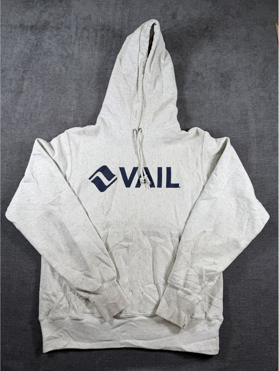 Other - Vail Light Gray Pullover Hoodie with Front Pocket and Logo Size Small